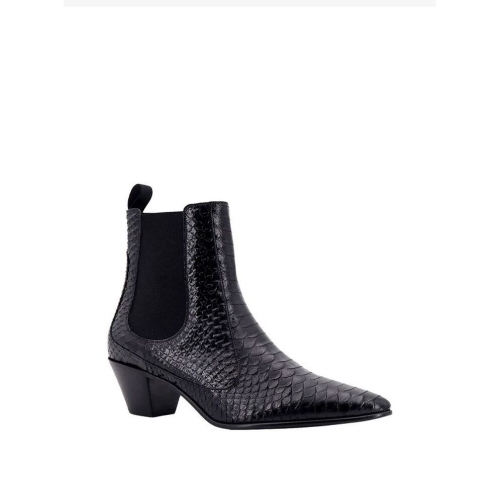 Celine Snake-Effect Leather Chelsea Men's Boots - Picture 2 of 3